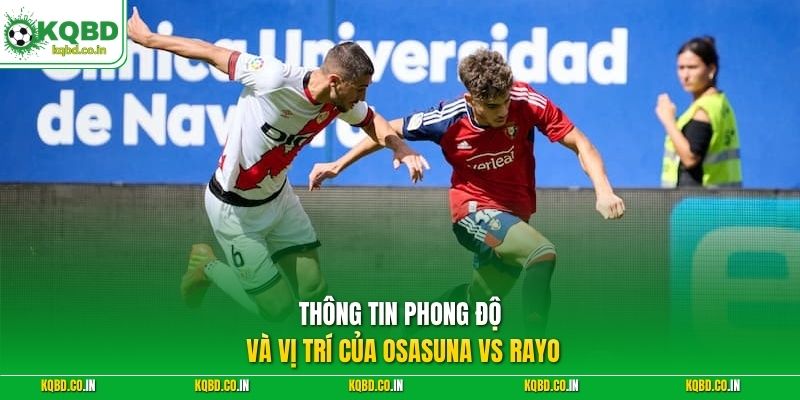 Thông tin phong độ và vị trí của Osasuna vs Rayo